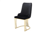 Plush velvet chairs with metal frame