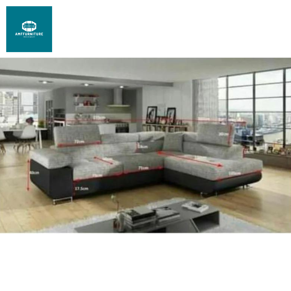 L shape anton sofa bed anton sofa right arm side and left arm side(right arm side)