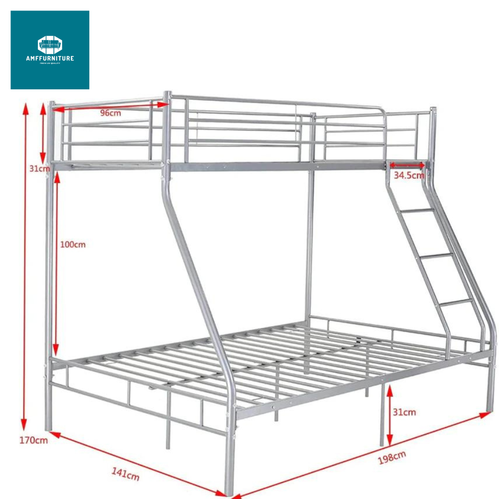 Iron bed top double decker